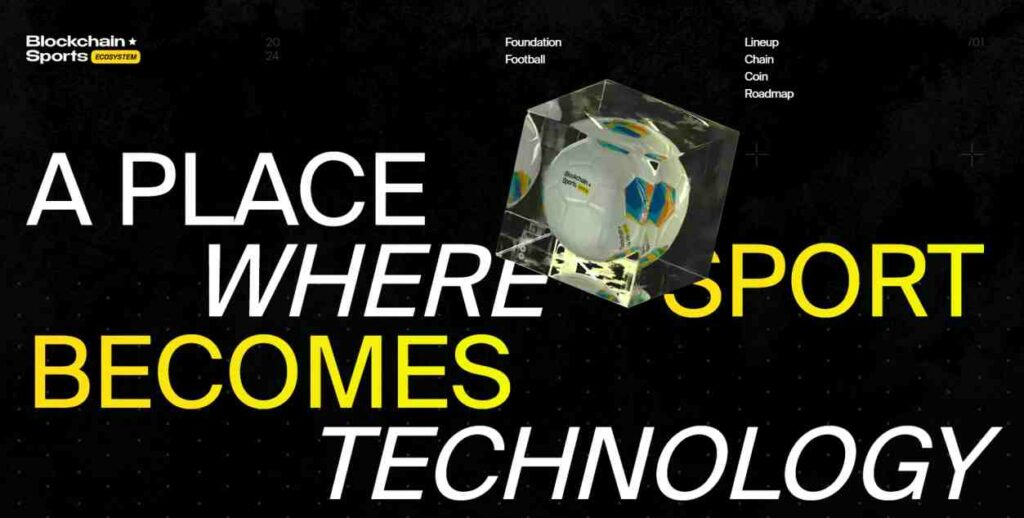 Blockchain Sports home page