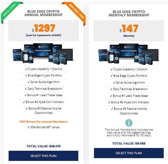 blue edge financial crypto membership