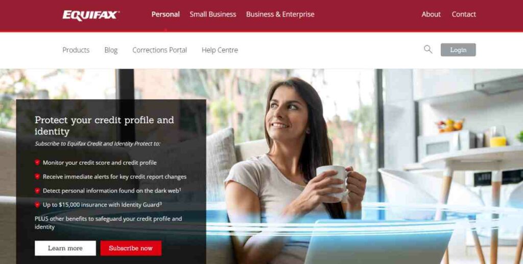 Equifax official website