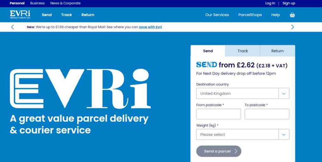 Evri official website