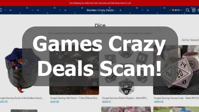 Games Crazy Deals scam