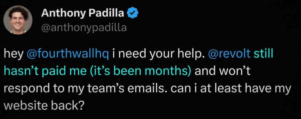 Revolt influencers unsatisfied