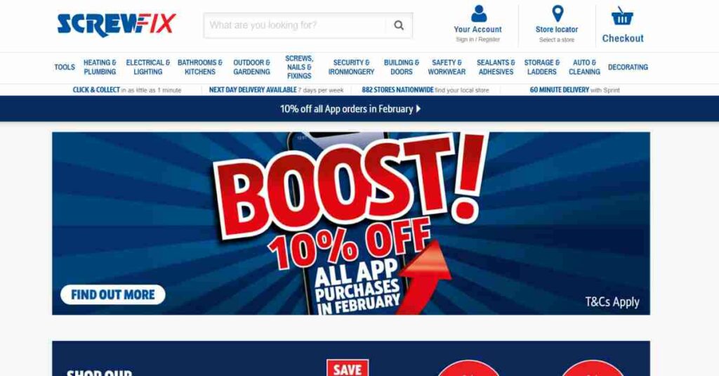 Screwfix official website