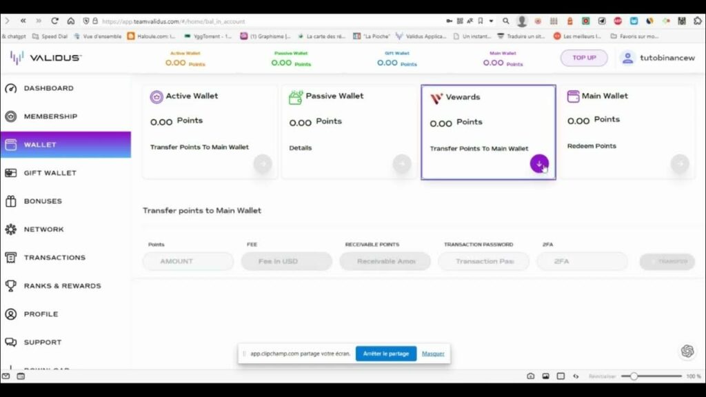 validus withdrawal issue