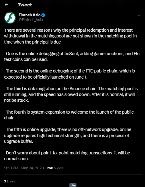 Fintoch Withdrawal Update