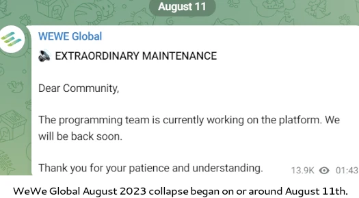 WeWe Global Collapse